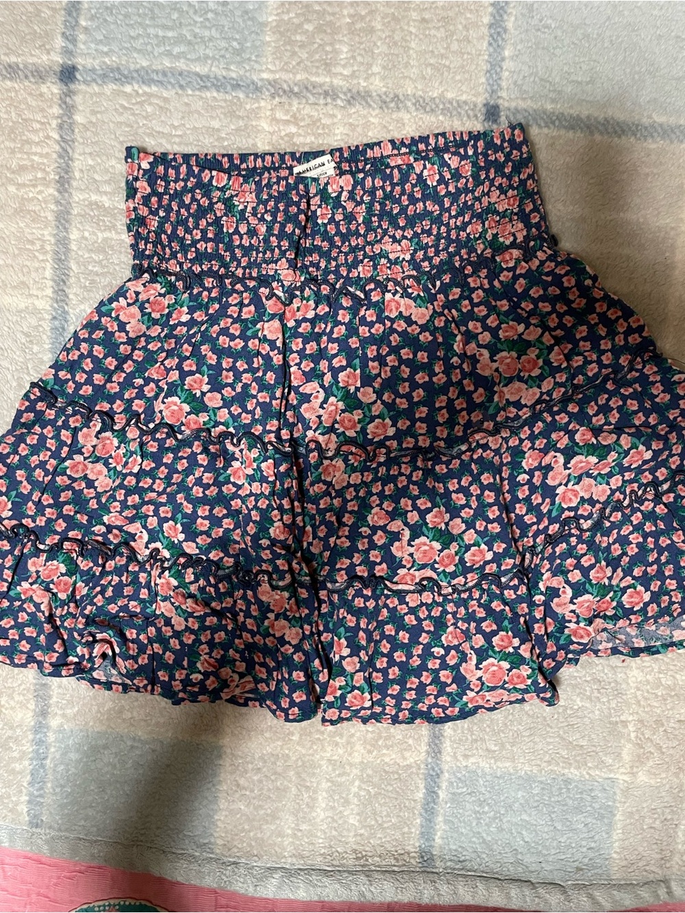 American Eagle Outfitters Navy Floral Mini Skirt NWOT